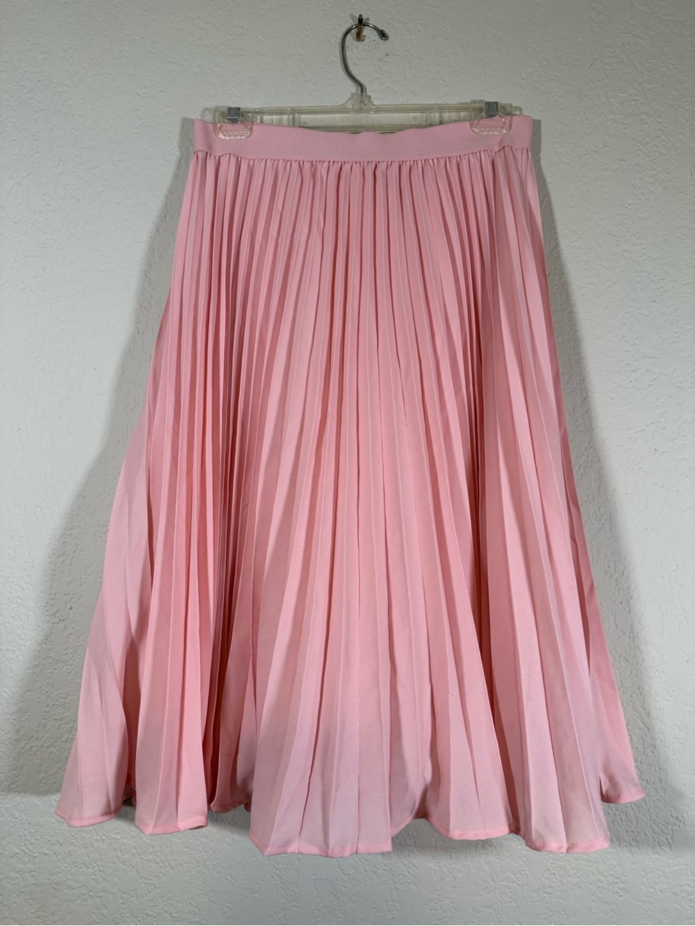 Kate Kasin Pleated Ballerina Blush Pink Midi Skirt Elegant Women's Medium